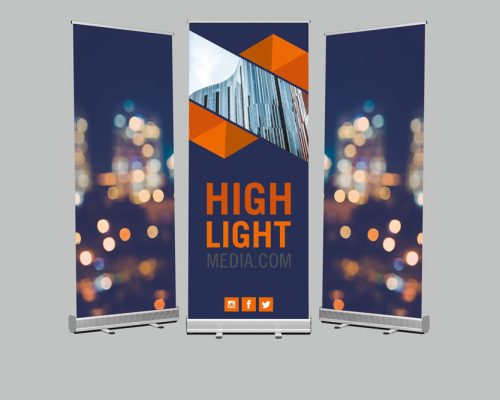 Silver Roll Up Stand